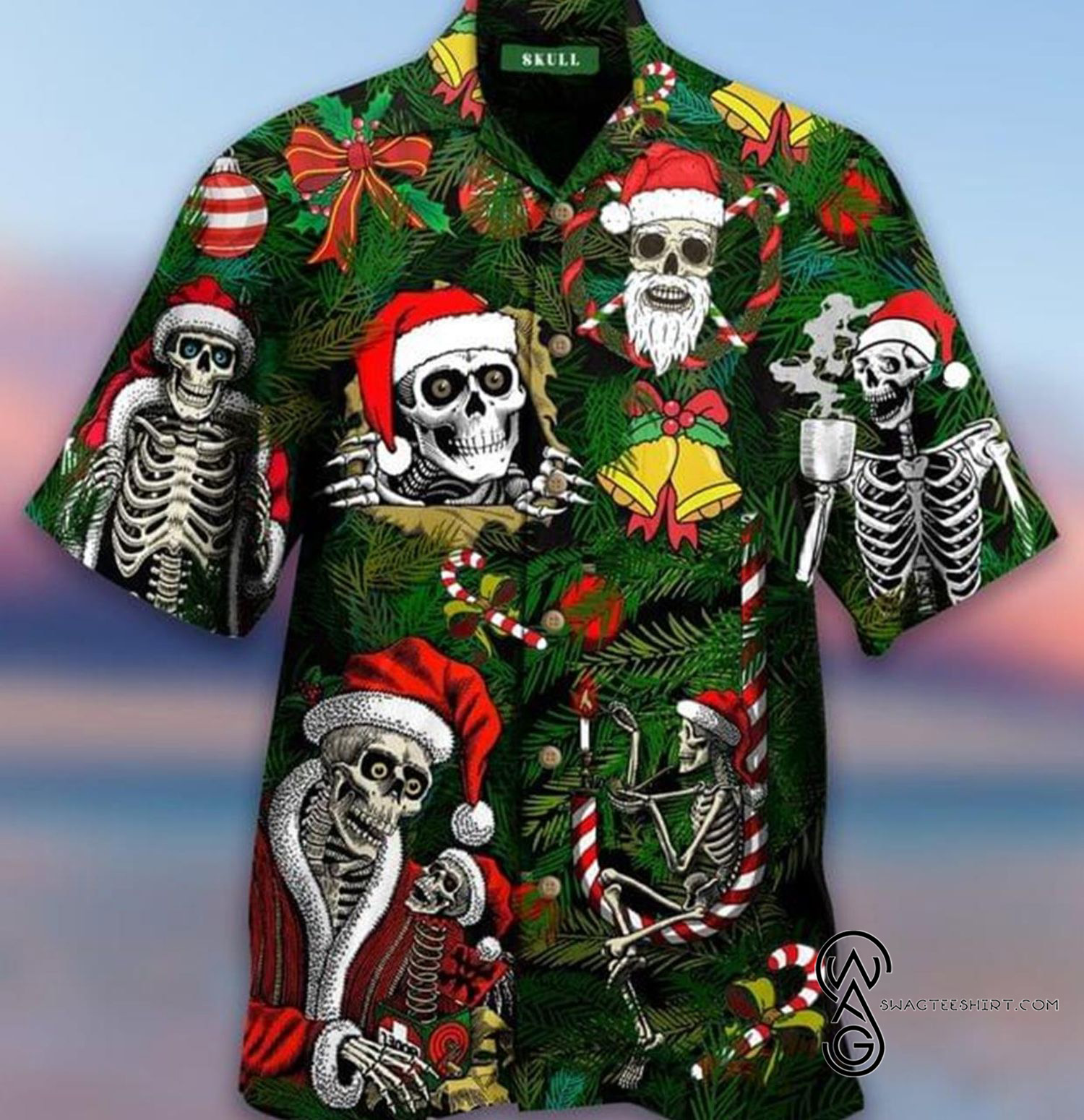 [Top Trending] Santa Skull Christmas Hawaiian Aloha Shirts